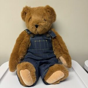 Vermont Jointed Teddy Bear With Overalls 16”